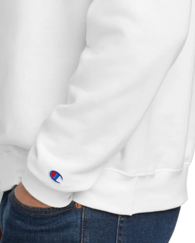 Closeup of a S6000 Champion Eco Fleece Crewneck Sweatshirt