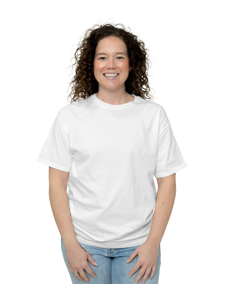 Image of a model wearing a GDH100 ComfortWash by Hanes Garment-Dyed T-Shirt