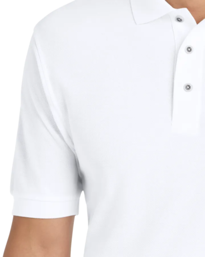 Closeup of a K500 Men's Port Authority Silk Touch Polo