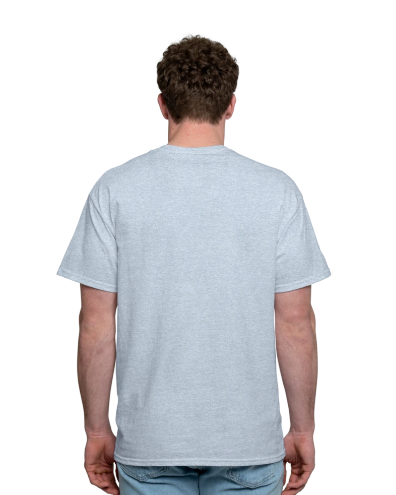 Image of a model wearing a 8000 Gildan DryBlend 50/50 Tee