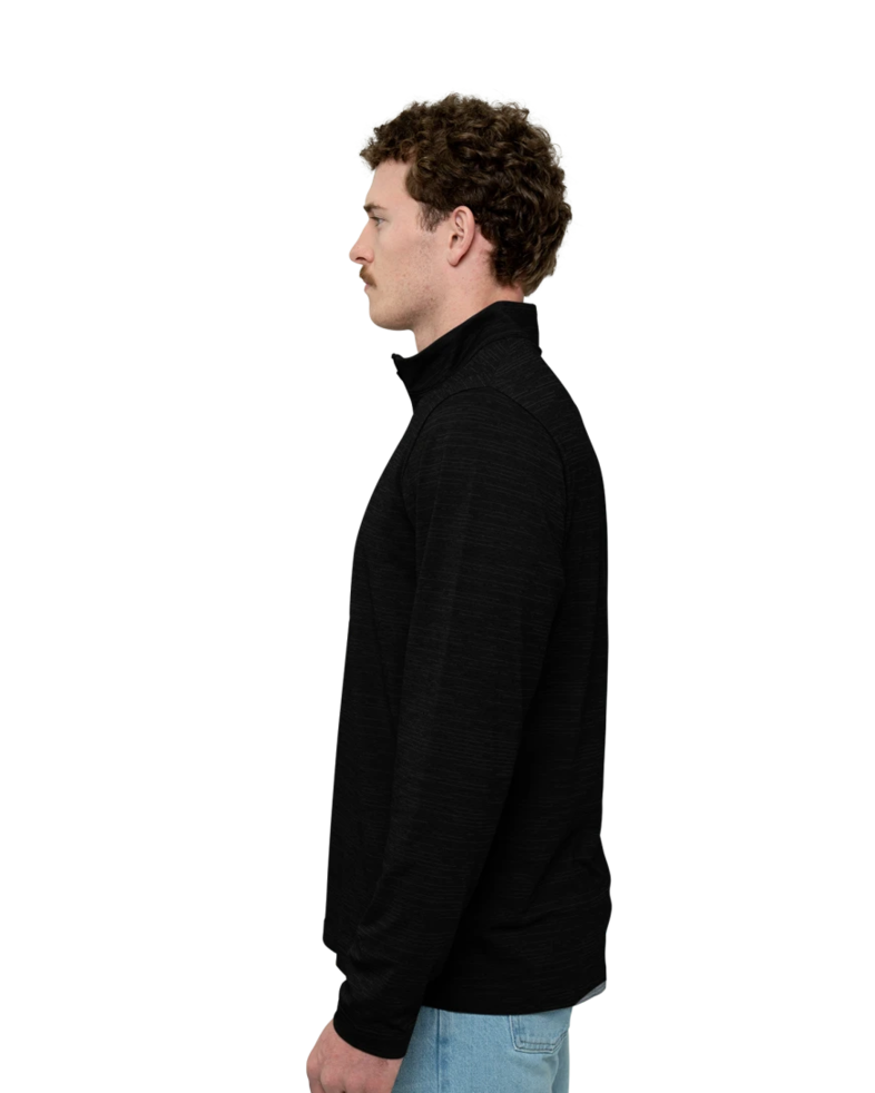 Image of a model wearing a TM1MW452 TravisMathew Crestview 1/4-Zip