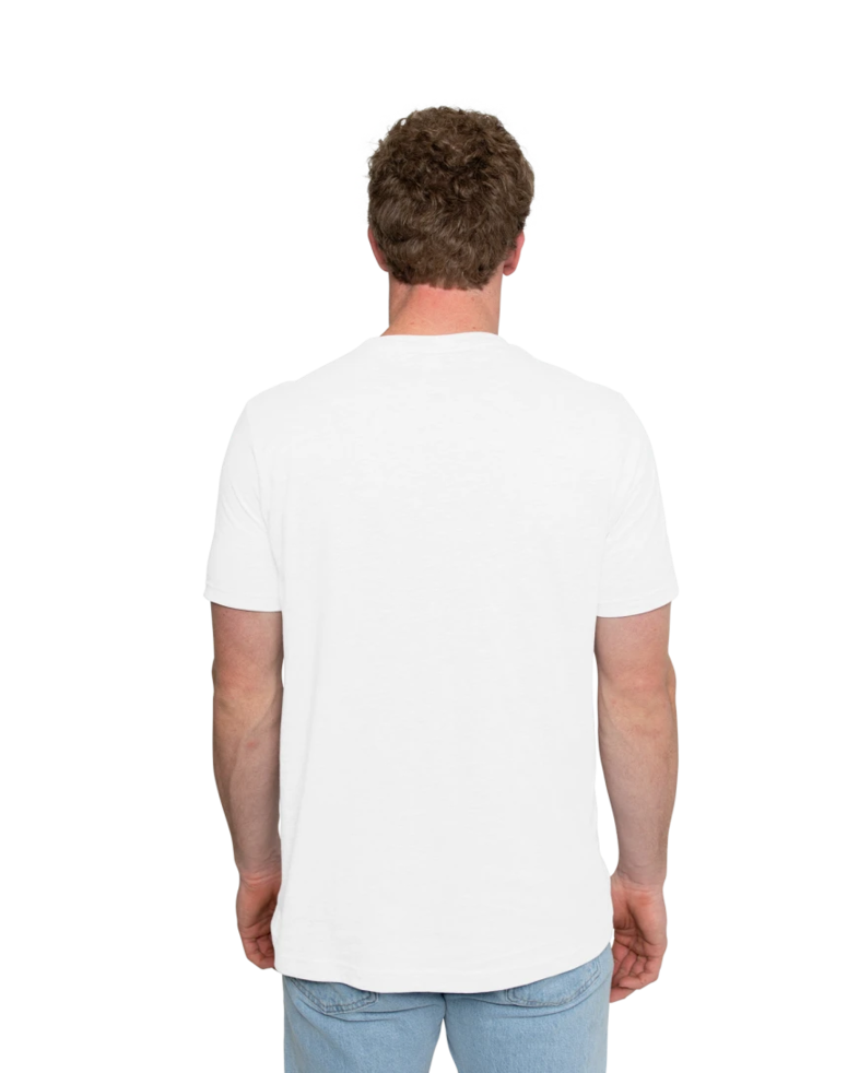 Image of a model wearing a 3001 Bella + Canvas Unisex Jersey Tee