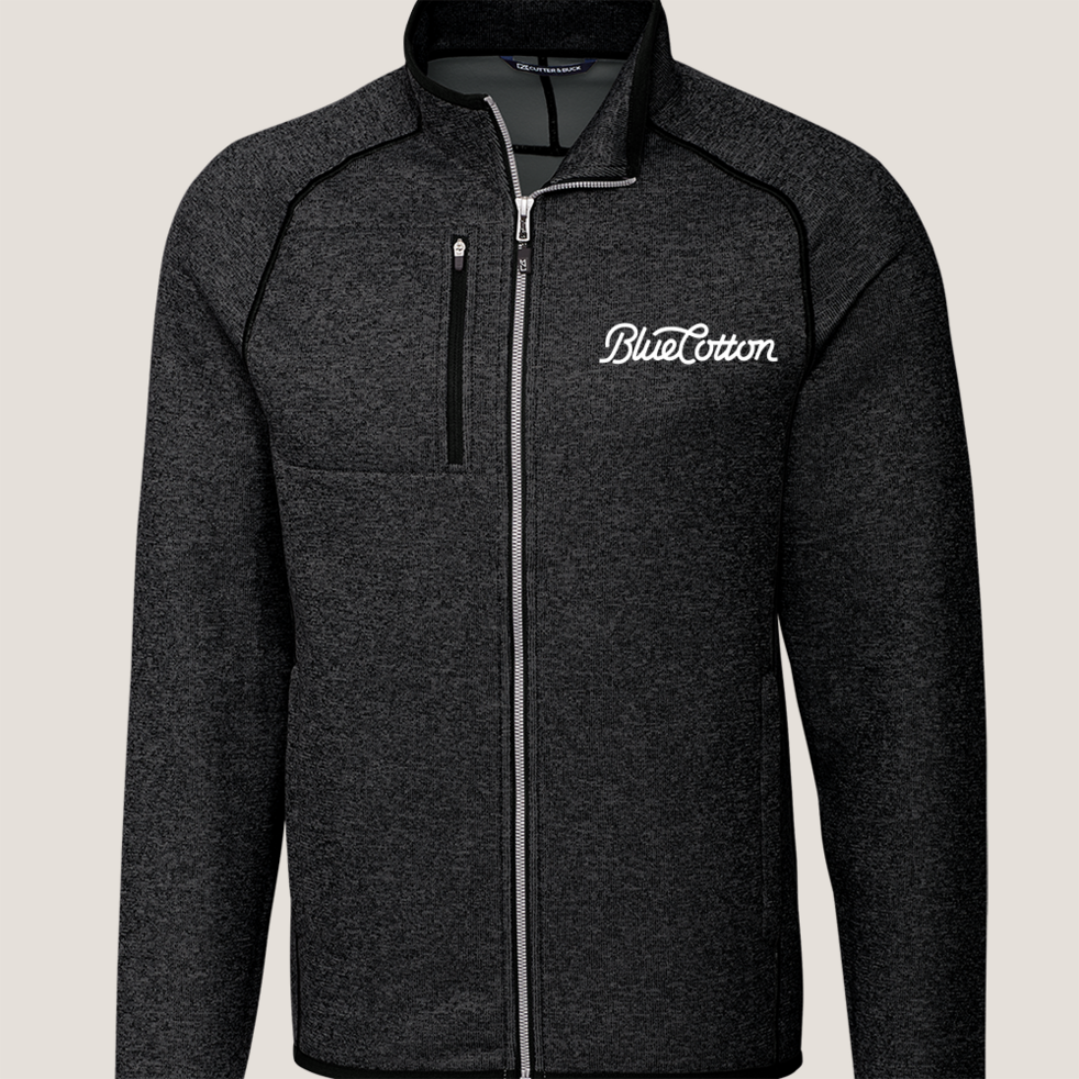 Image of MCO00050 Cutter & Buck Mainsail Sweater-Knit Mens Full Zip Jacket