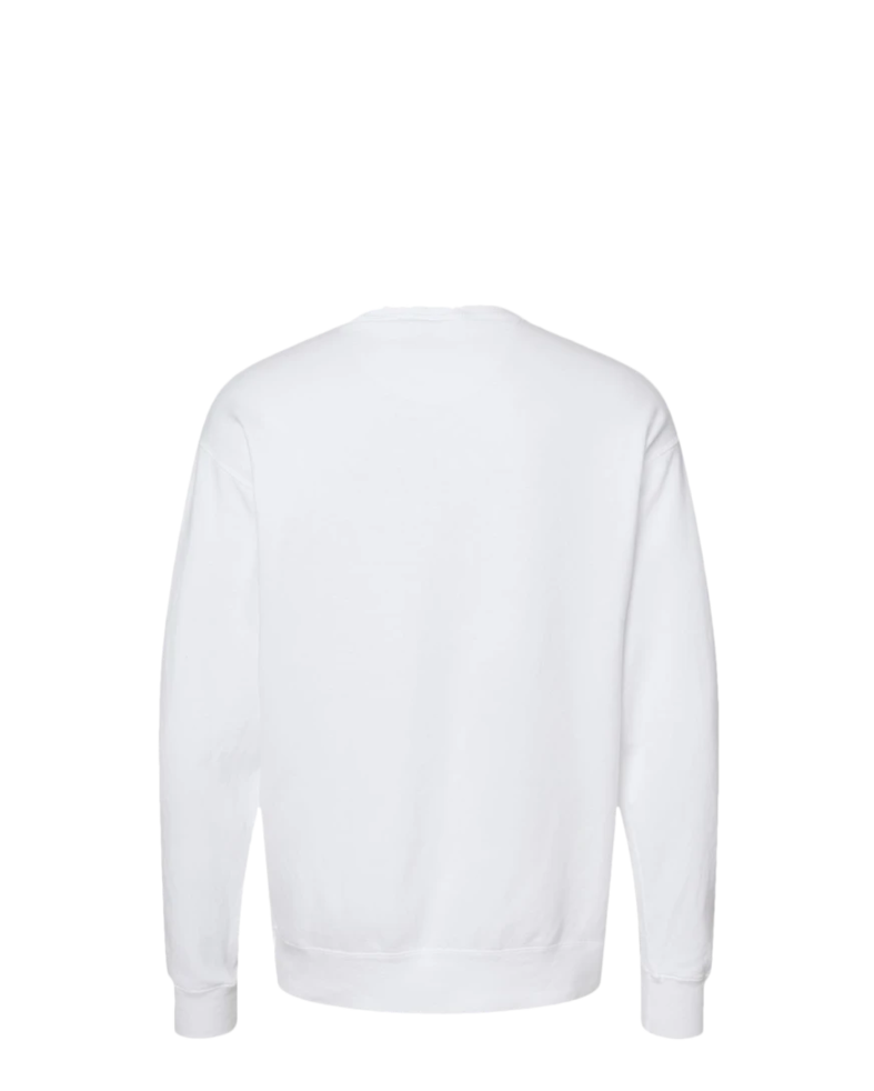 Image of a model wearing a GDH400 ComfortWash by Hanes Garment-Dyed Crewneck Sweatshirt