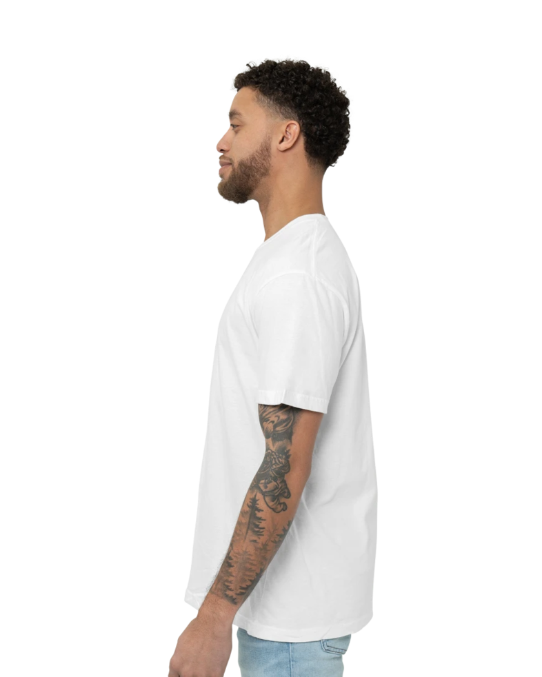 Image of a model wearing a 2001 American Apparel Fine Jersey Tee