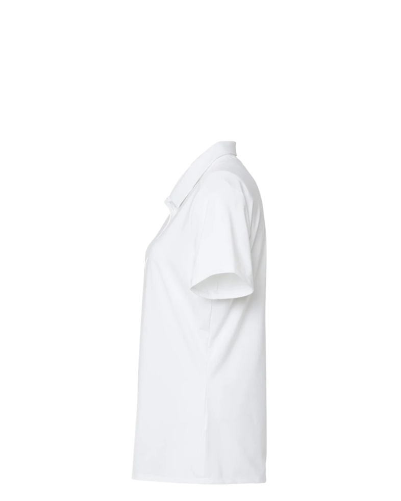 Image of a model wearing a A515 Adidas Women's Ultimate Solid Polo