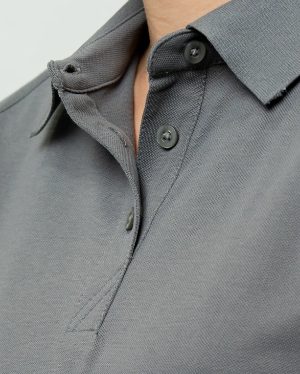 Closeup of a LCK08685 Cutter & Buck Ladies Advantage Tri-Blend Pique Polo