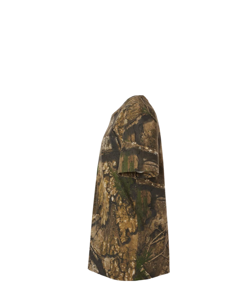 Image of a model wearing a 3980 Code V Realtree Camouflage Short Sleeve T-Shirt 