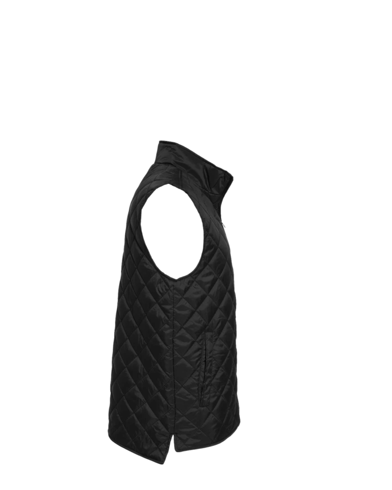 Image of a model wearing a W207359 Weatherproof Women's Vintage Diamond Quilted Vest