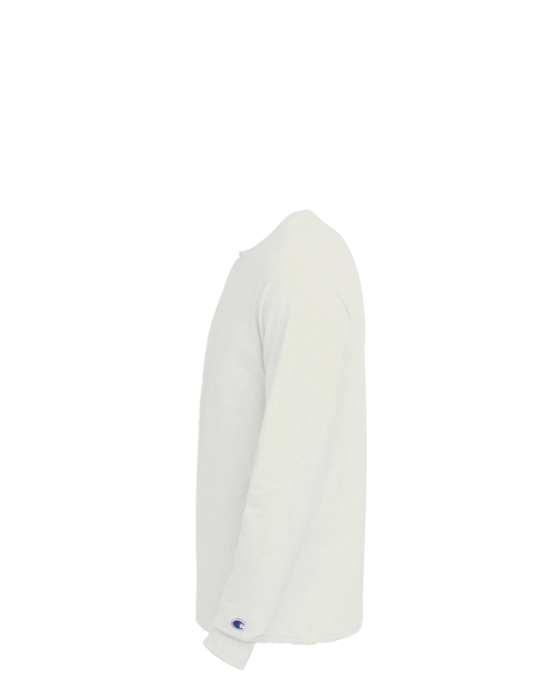 Image of a model wearing a CC8C Champion Heritage 5.2-Oz. Jersey Long Sleeve Tee