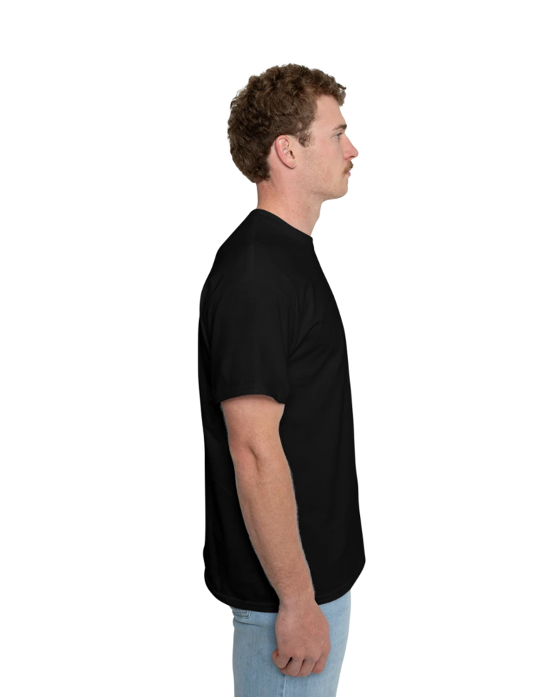 Image of a model wearing a 2300 Gildan Ultra Cotton Pocket Tee