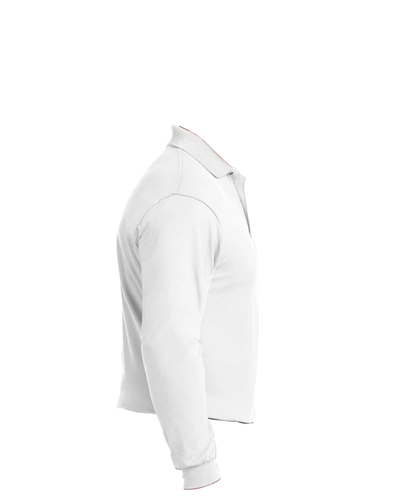 Image of a model wearing a K500LS Port Authority Silk Touch Long Sleeve Polo