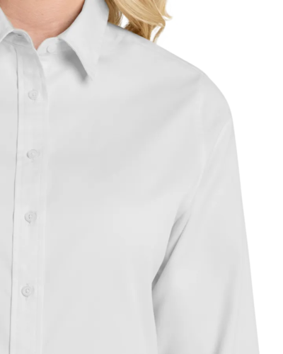 Closeup of a L608 Port Authority Ladies Long Sleeve Easy Care Shirt