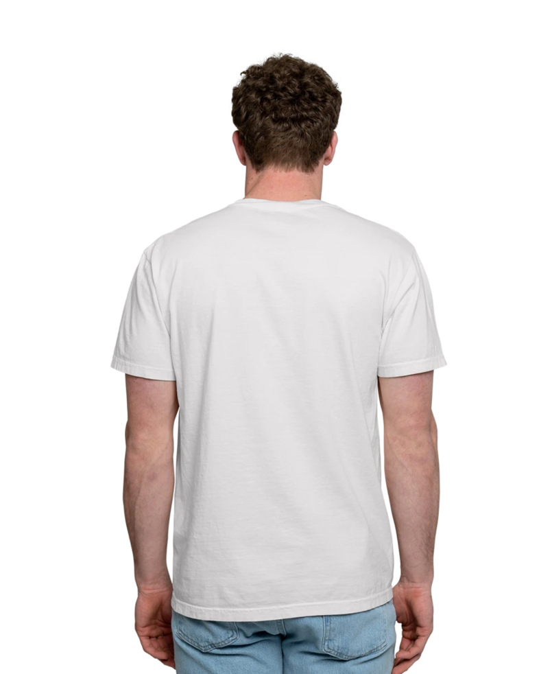 Image of a model wearing a CC6030 Comfort Colors Short Sleeve Pocket Tee - Pigment Dyed