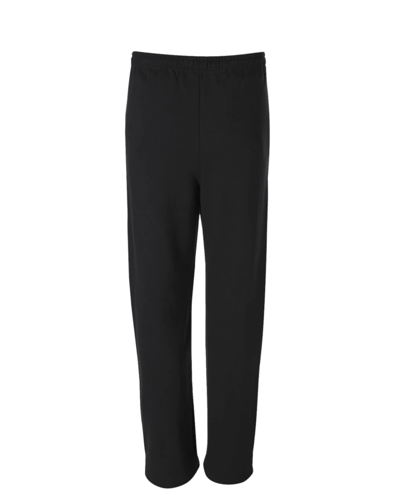 Image of a model wearing a 974MP Jerzees NuBlend Open Bottom Pocketed Sweatpants