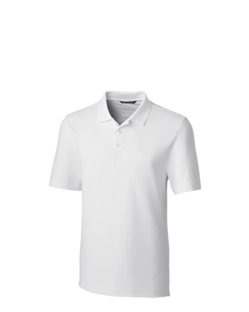 Model wearing a MCK00107 Cutter & Buck Forge Stretch Mens Polo