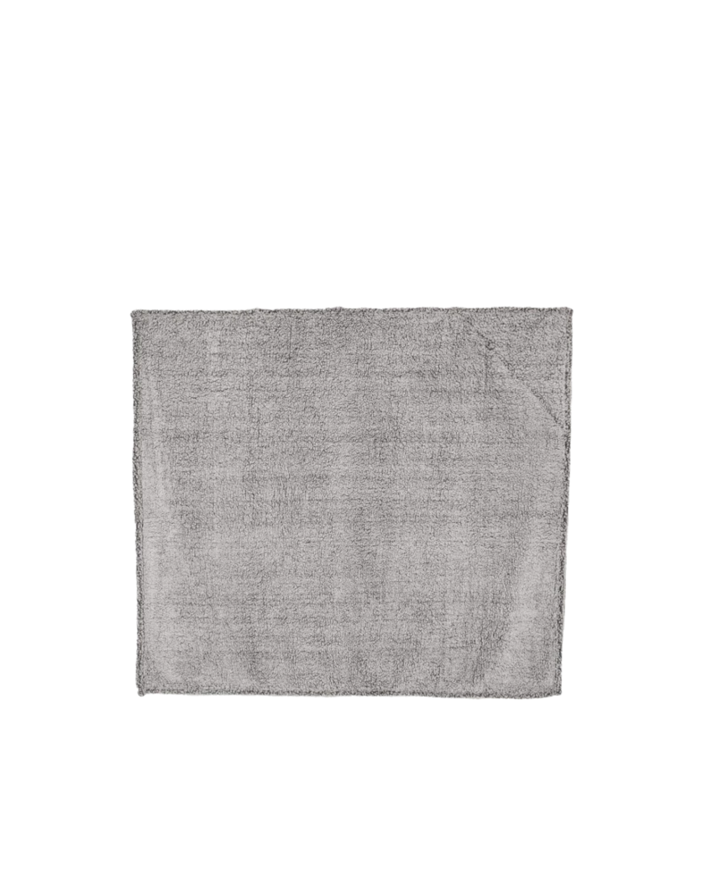 Image of a model wearing a Q21 Boxercraft Sherpa Blanket