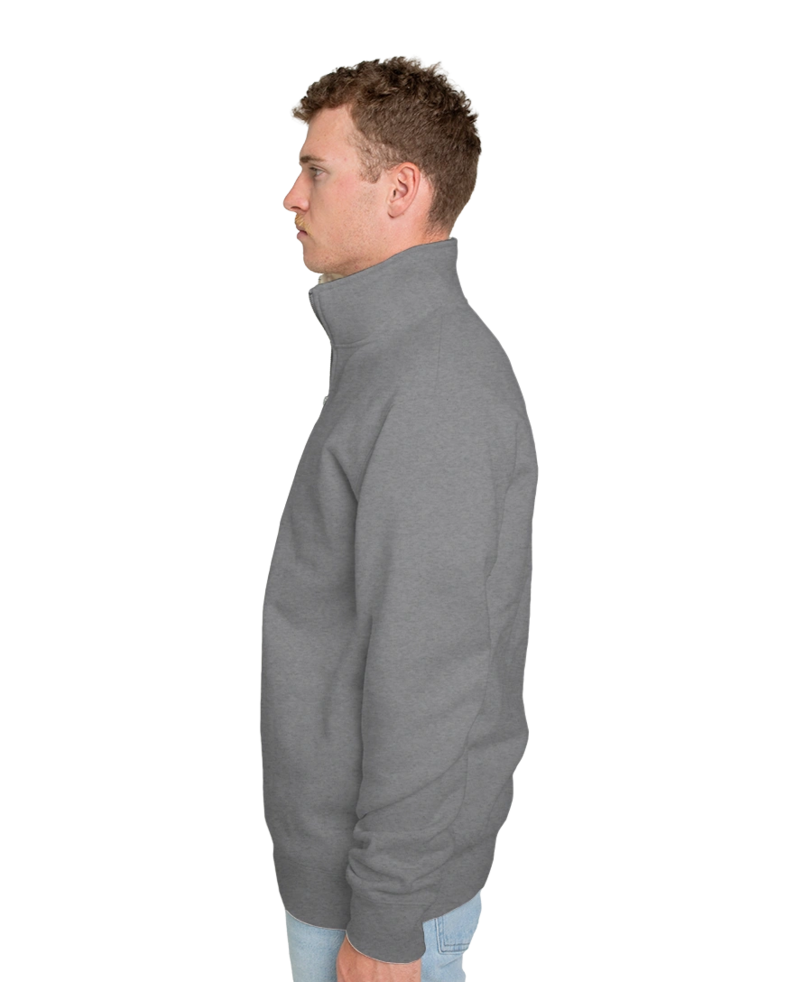 Image of a model wearing a 5125 AS Colour Stencil Half Zip Crew