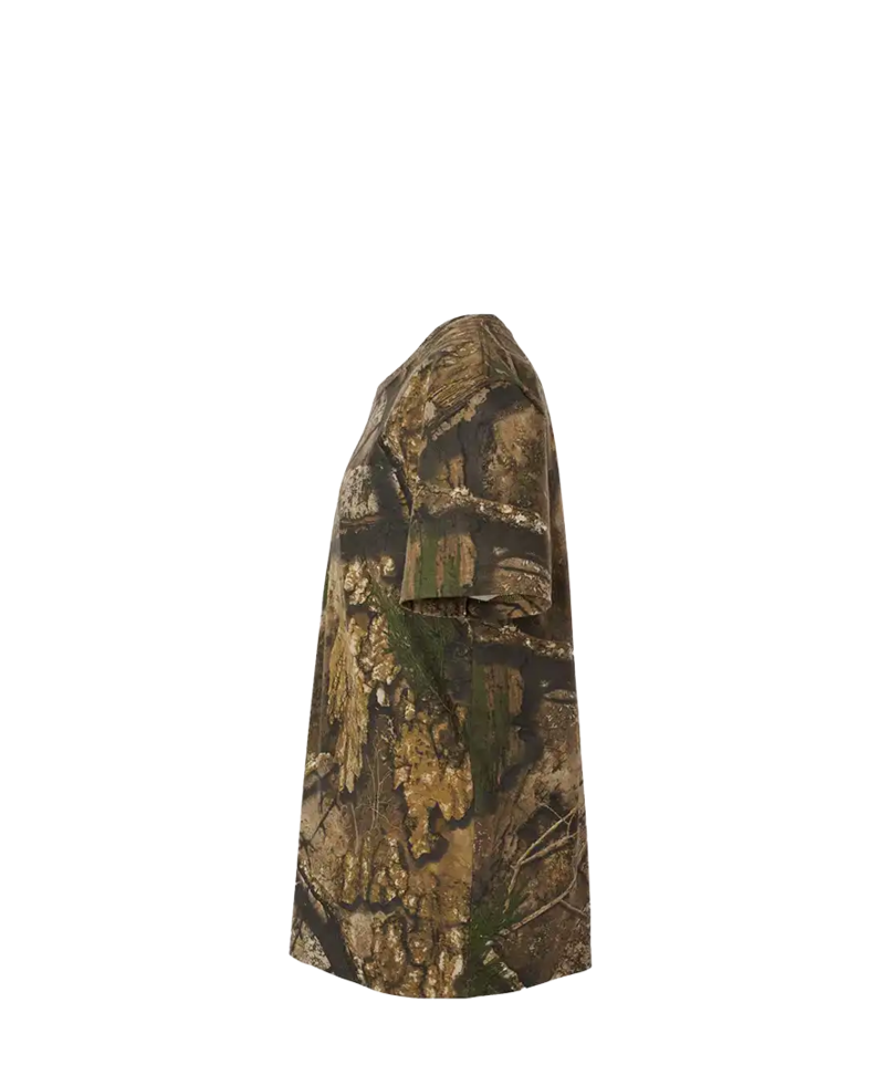 Image of a model wearing a 3980 Code V Realtree Camouflage Short Sleeve T-Shirt 
