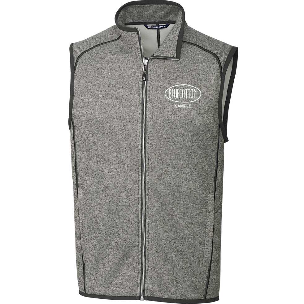 Image of MCO00047 Cutter & Buck Mainsail Sweater-Knit Mens Full Zip Vest