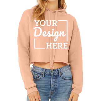 Custom Women's Clothing:  7502 Bella + Canvas Women's Cropped Fleece Hoodie