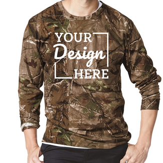 Custom T-shirts:  3981 Code V Realtree Camouflage Long Sleeve T-Shirt