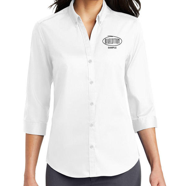 L665 Port Authority Ladies 3/4 Sleeve SuperPro Twill Shirt