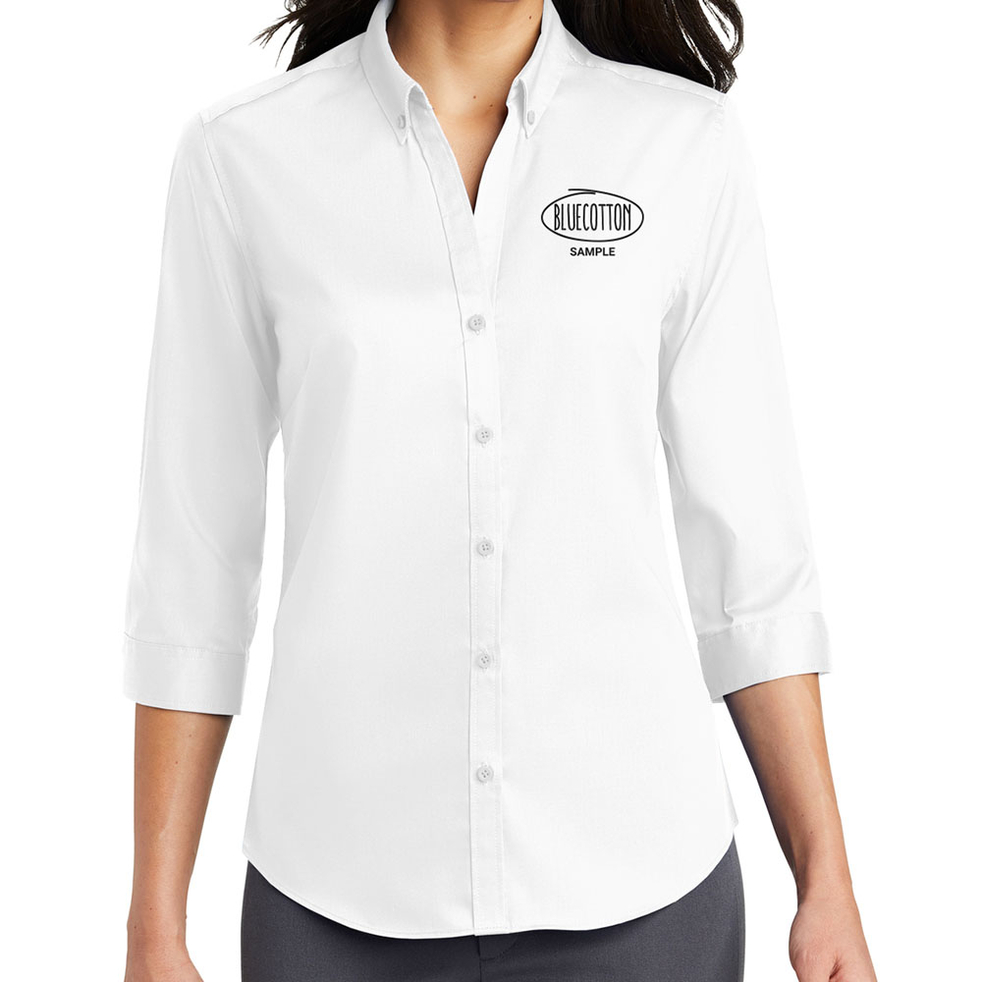 Image of L665 Port Authority Ladies 3/4 Sleeve SuperPro Twill Shirt