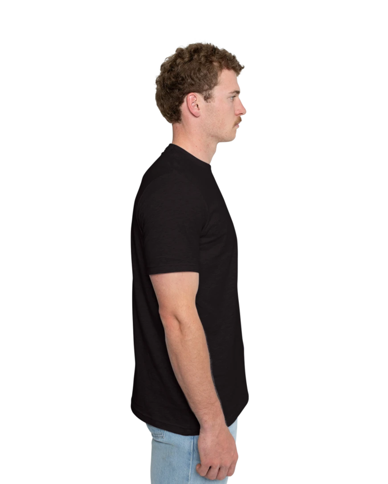 Image of a model wearing a 3001CVC Bella + Canvas Unisex CVC Jersey Tee