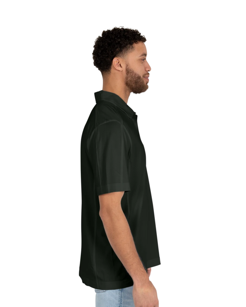 Image of a model wearing a MCK01127 Cutter & Buck Prospect Textured Stretch Mens Short Sleeve Polo
