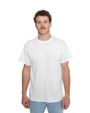 Model wearing a 202 Tultex Unisex Fine Jersey T-Shirt