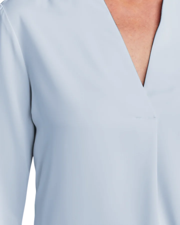 Closeup of a BB18009 Brooks Brothers® Women’s Open-Neck Satin Blouse