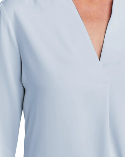 Closeup of a BB18009 Brooks Brothers® Women’s Open-Neck Satin Blouse