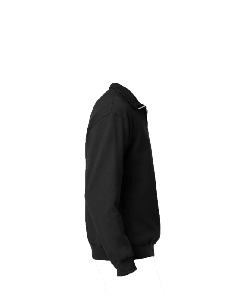 Image of a model wearing a 4528 Jerzees Super Sweats 50/50 Quarter-Zip Pullover