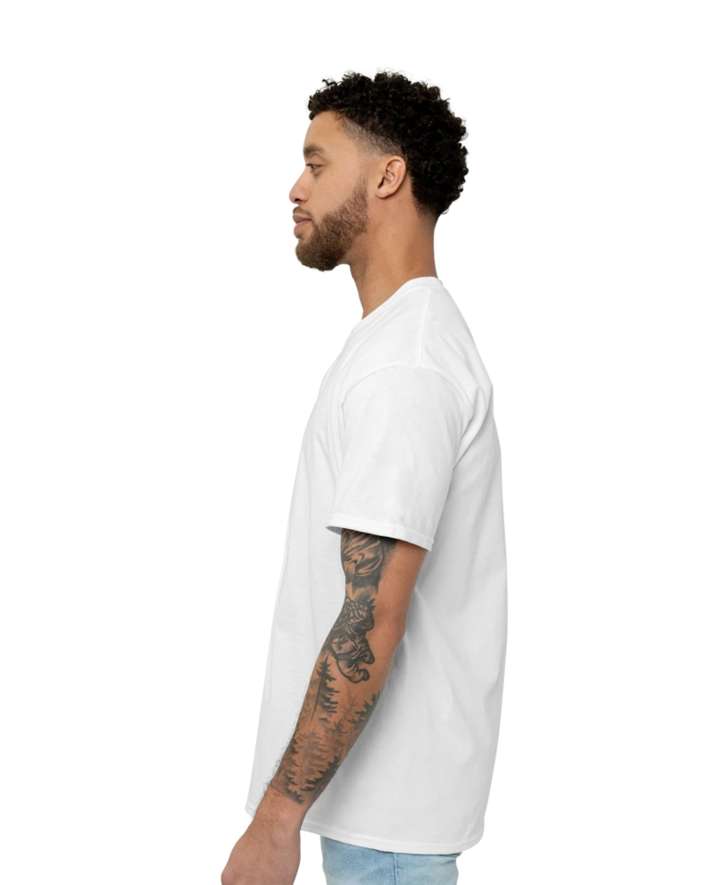 Image of a model wearing a PC61 Port & Company Essential Tee