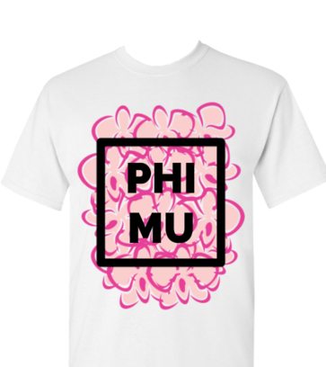 Phi Mu Floral design idea