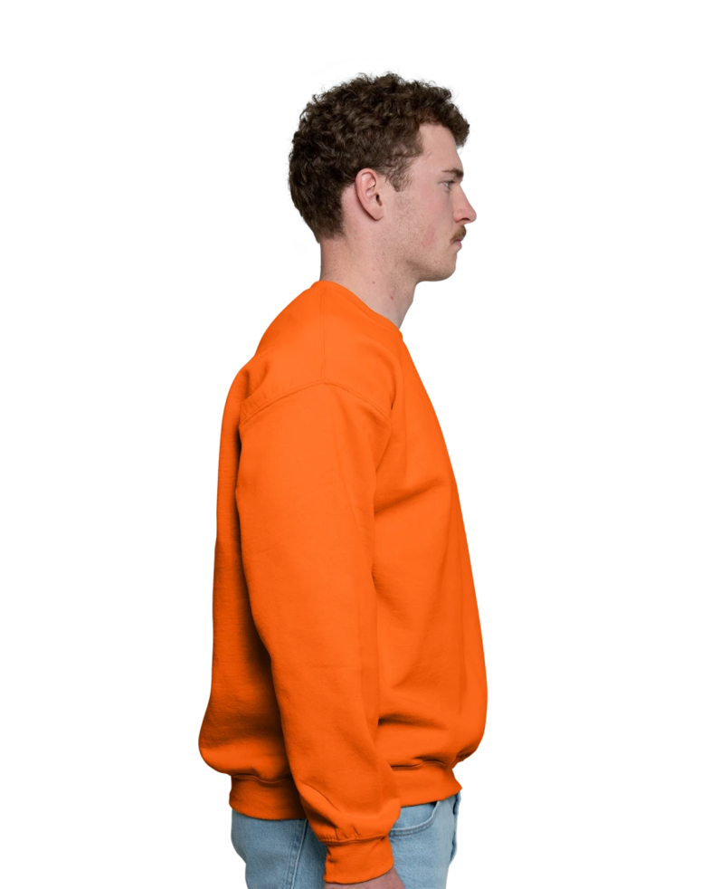 Image of a model wearing a 18000 Gildan Crewneck Sweatshirt