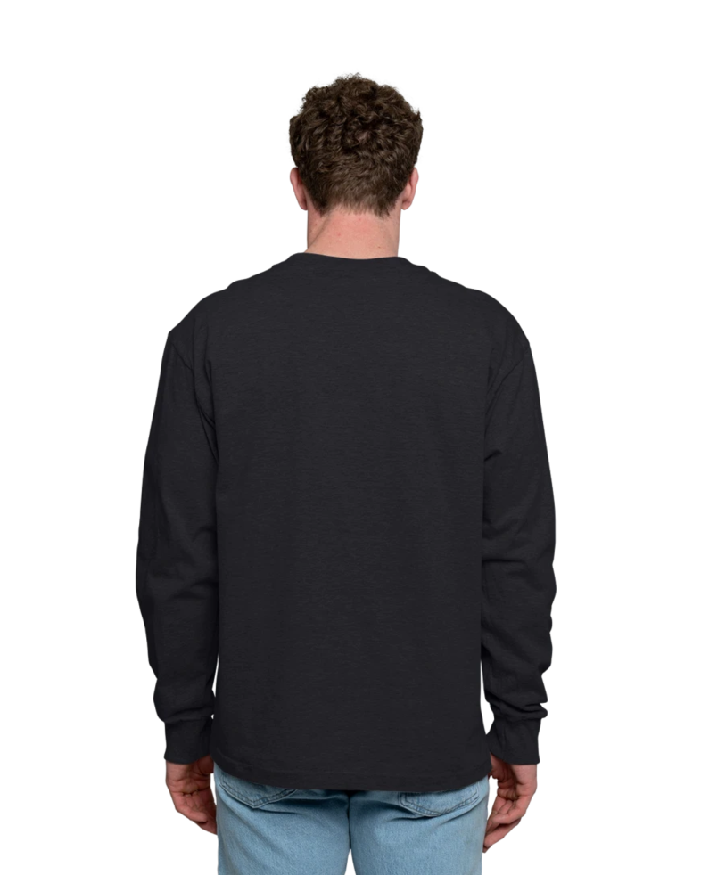 Image of a model wearing a 5186 Hanes Beefy-T Long Sleeve