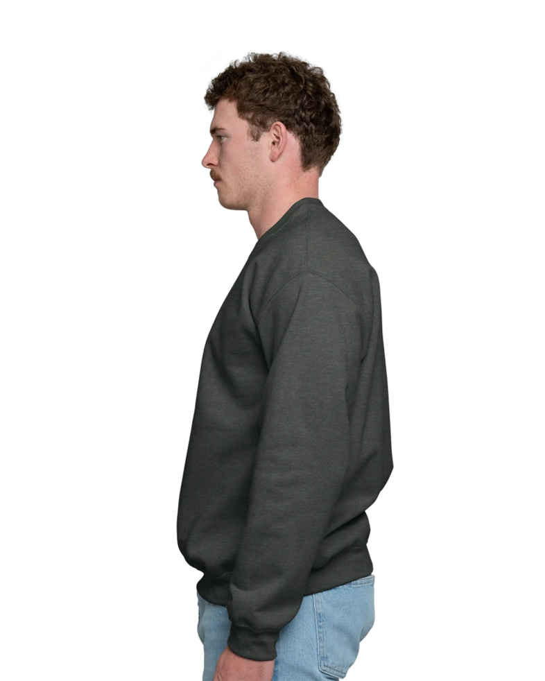 Image of a model wearing a 18000 Gildan Crewneck Sweatshirt