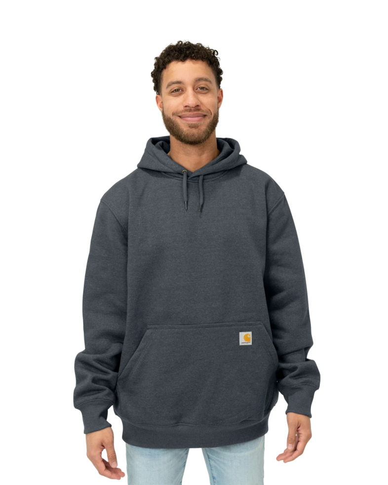 Image of a model wearing a CT100615 Carhartt Rain Defender Paxton Heavyweight Hooded Sweatshirt
