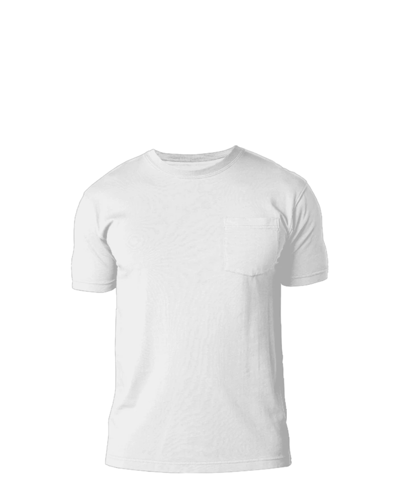 Image of a model wearing a OU1620 Cotton Heritage Garment Dye Short Sleeve Pocket T-Shirt