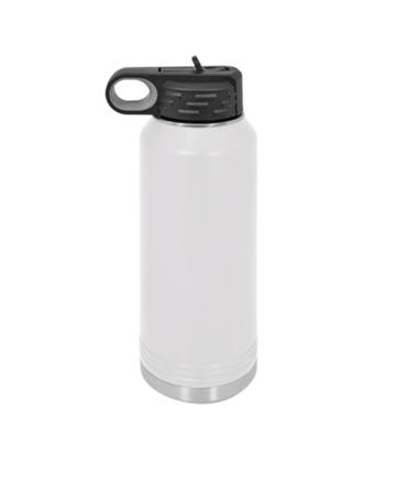 Model wearing a OLWB32 32 oz Stainless Steel Water Bottles