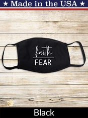 Custom Face Masks:  Faith Over Fear Face Mask