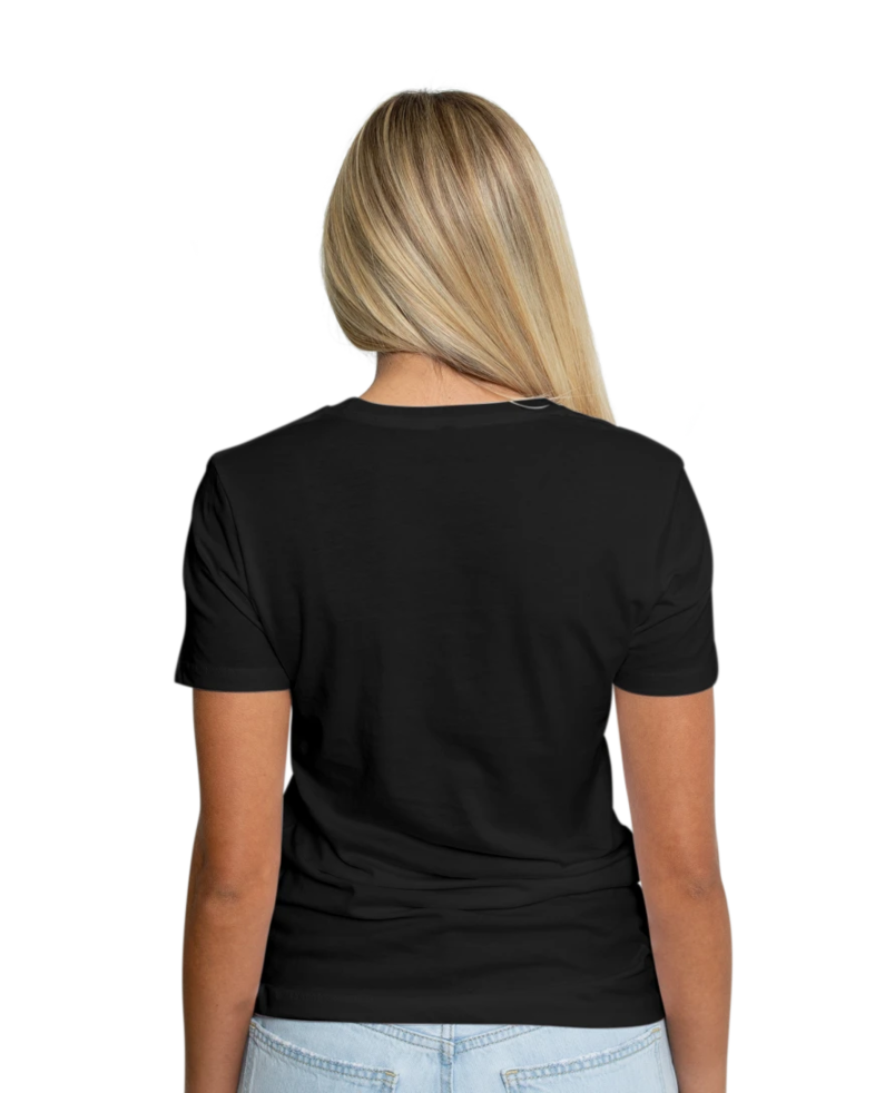 Image of a model wearing a NL3900 Next Level Ladies Boyfriend Tee