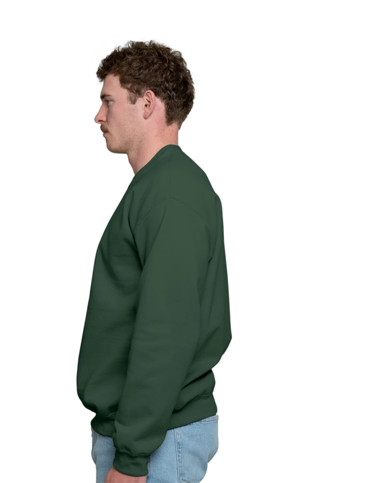 Image of a model wearing a 18000 Gildan Crewneck Sweatshirt