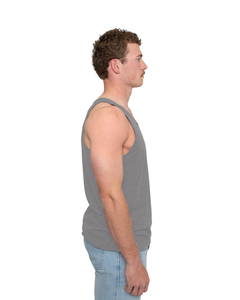 Image of a model wearing a 3480 Bella + Canvas Unisex Jersey Tank
