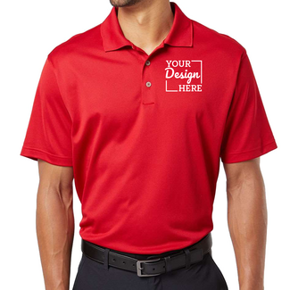 Polo Shirts:  A130 adidas Golf ClimaLite Pique Short-Sleeve Polo