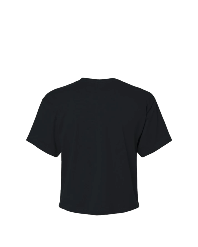 Image of a model wearing a 1580 Next Level Women's Ideal Crop Tee