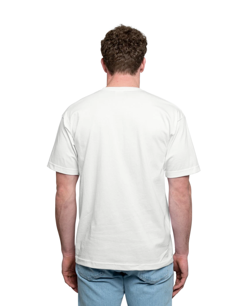 Image of a model wearing a 5040 Bayside USA-Made 100% Cotton T-Shirt