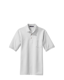 Image of a model wearing K420P Port Authority Pique Knit Sport Shirt with Pocket